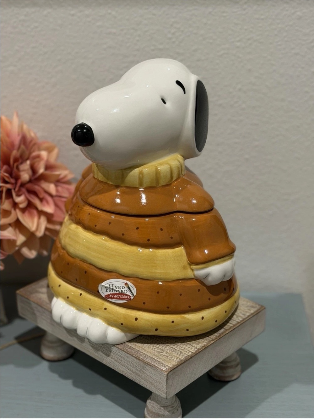 Peanuts New 2026 Zrike Brand Fall Snoopy Cozy Sweater Cookie Jar, 10"
Tall